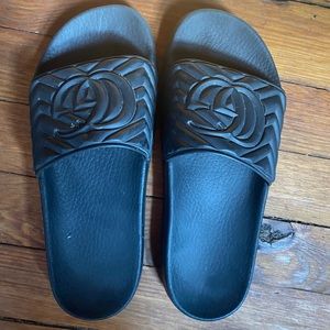 Black Gucci slides size 8.5